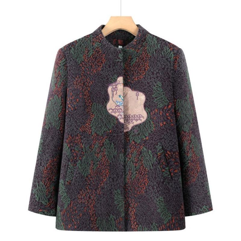 

Зимняя одежда женская одежда год 0 одежда для пожилых женщин одежда осень и зима бархатная толстая новое пальто 5XL [recommended 150-80kg] фиолетовый