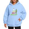 Ladies' Christmas Style Printed Hoodie With Wool And Pockets For Women