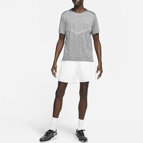 Nike Men's Gray Casual Breathable Printed Short-Sleeve T-Shirt