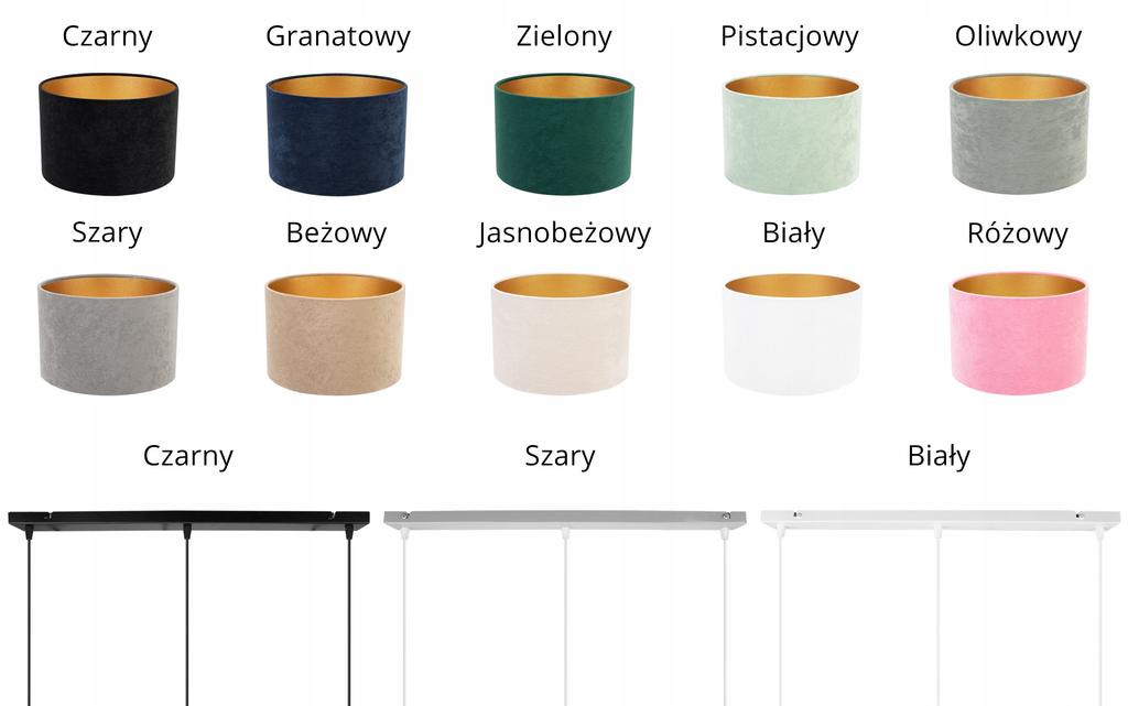 Elegant Hanging Lamp Golden Velvet Lampshade Selection