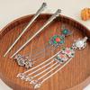 Metal Ethnic Style Hair Stick Silver Hanfu Hair Fork  Costume Headdress