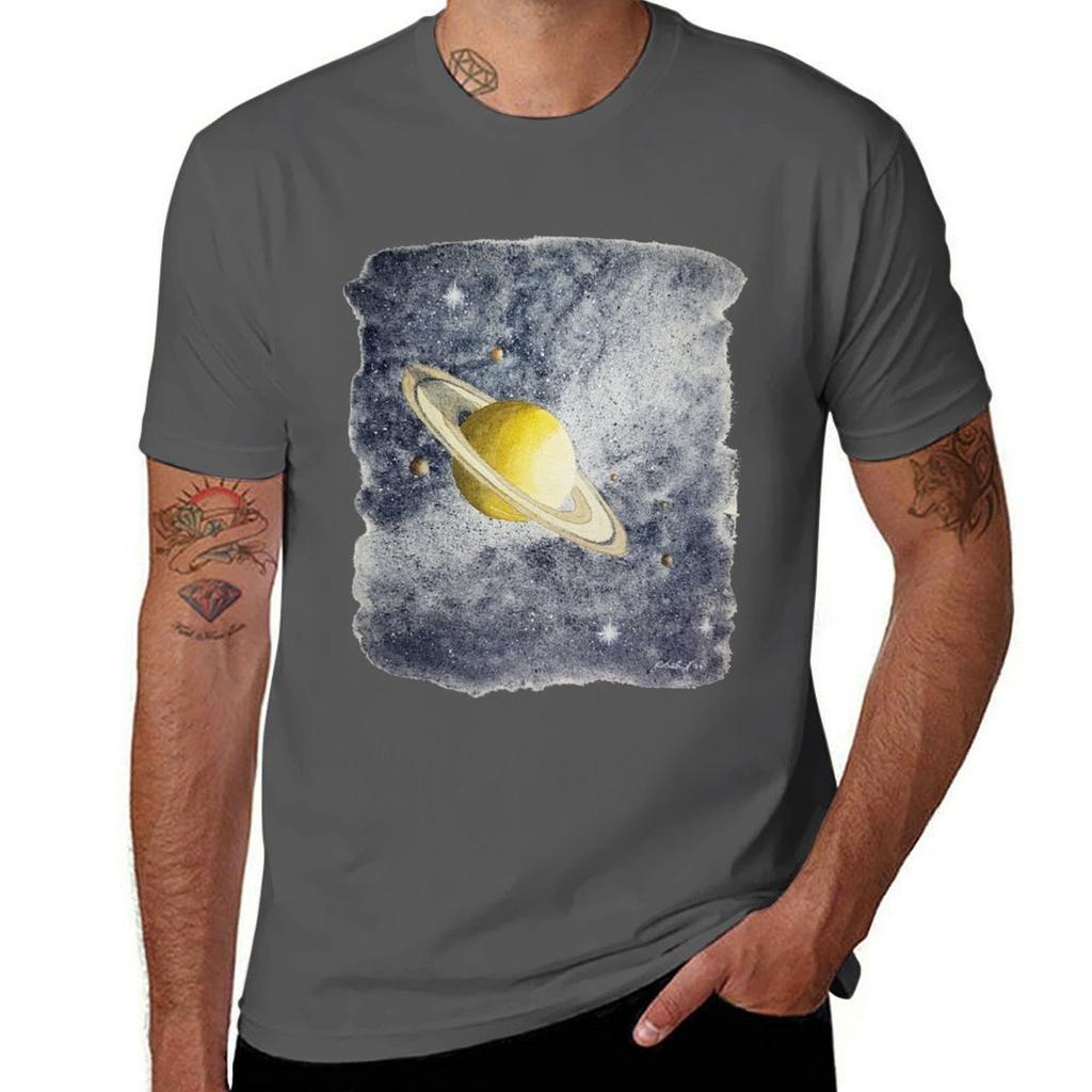 Saturn Tshirt Casual Loose Fit Summer Tee Shirt