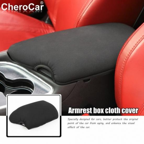 For Challenger Armrest Pad Center Console Cover for Dodge Challenger 14+ Black