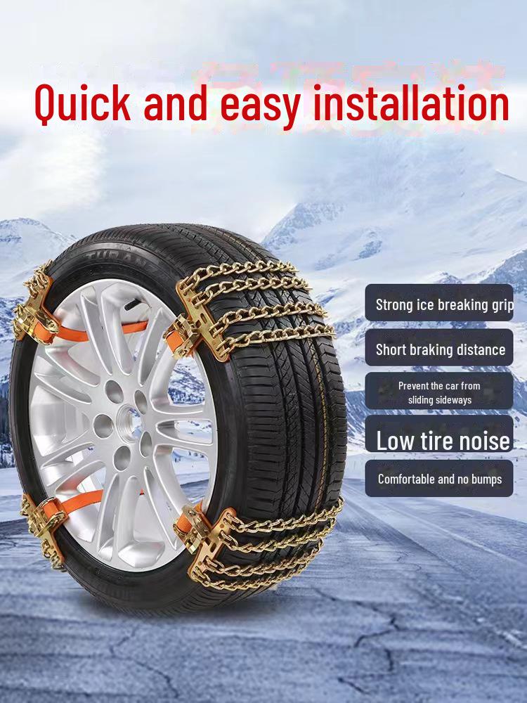 

Універсальний залізний ланцюг для зимових шин для автомобілів, позашляховиків, вантажівок, фургонів - ланцюг протизашляховиків