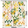 Lemon Shower Curtain, Yellow and Green Fruits Shower Curtain for Bathroom Waterproof Fabric Summer Shower Curtain Set with Hooks, 72x72 Inch