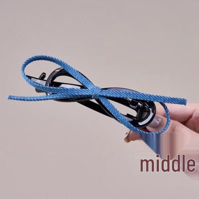 Damen Retro Denim Schleife Verdrehte Haarspange – Haaraccessoire im Stil 2025