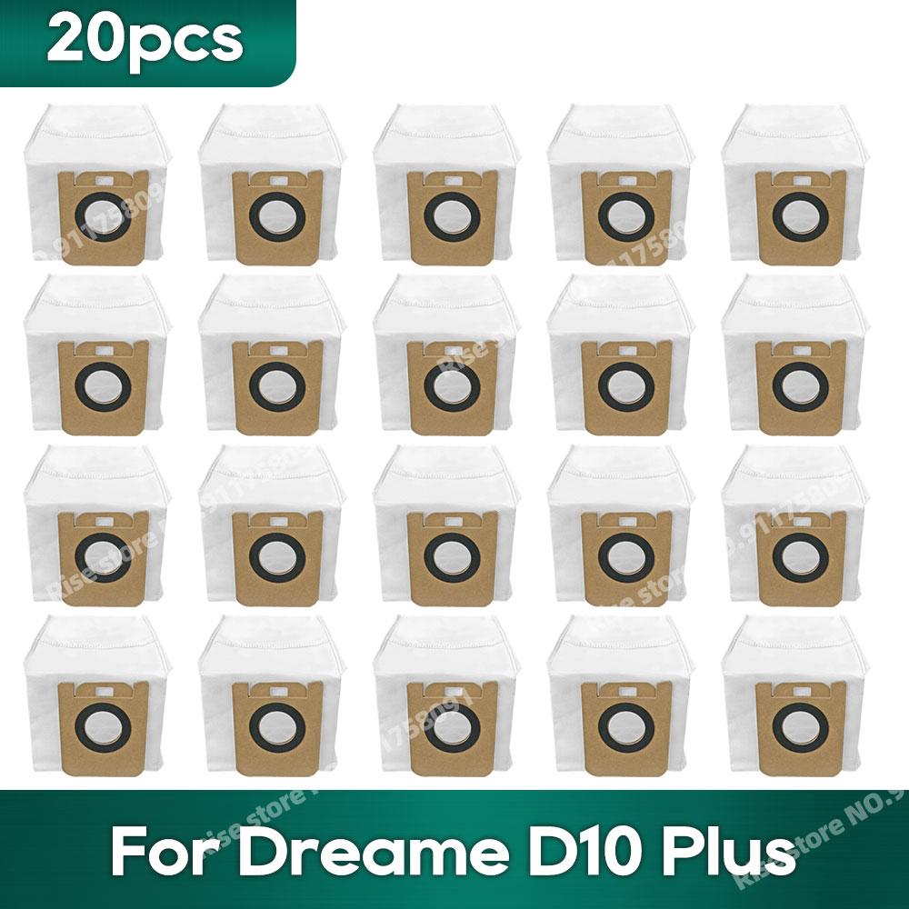 Compatible For Dreame D10 Plus / D9 Plus Robot Vacuums Spare Parts Kit Accessories Dust Bag Sack Replacement
