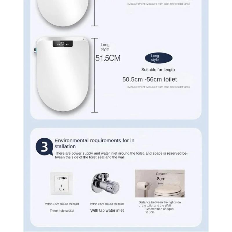 Intelligent Remote Control Toilet Lid with Dryer: Adjustable Water & Wind Temperature, Universal Fit for Bathroom, Smart Constant Temperature