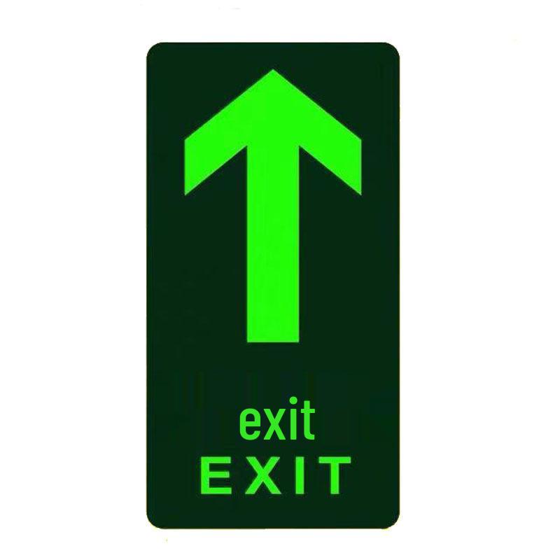 Safety Exit PVC Luminous Floor Sticker - Caution Slippery Steps & Fire Sign