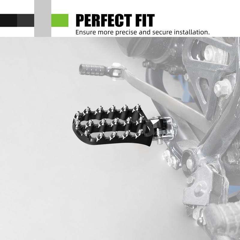 NICECNC For Kawasaki KLR650 KLR 650 1987-2024 2023 2022 Motorcycle Footpegs Footrest Forged Larger 7075 Billet Aluminum
