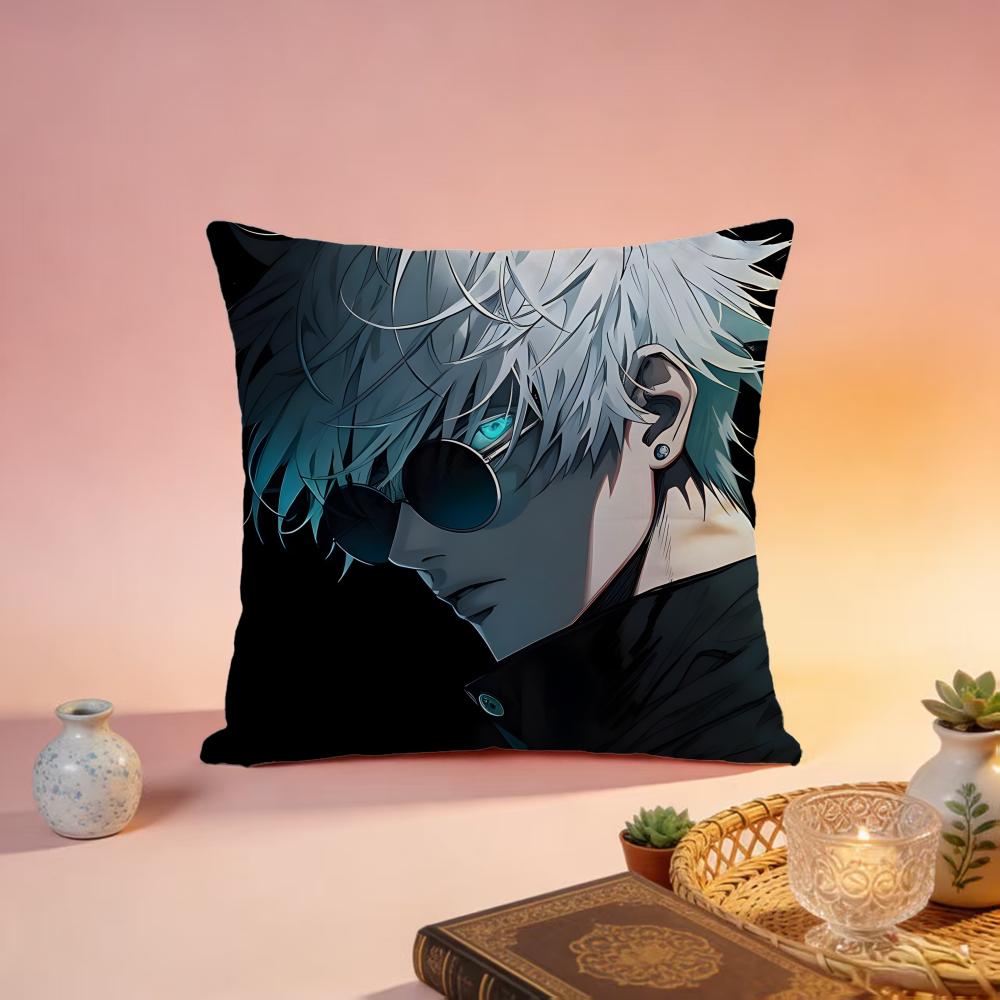 Popular JJujutsu Kaisenful Cushion Cover Premium SkinFriendly Pillow Case MultiPurpose for Home Office Travel
