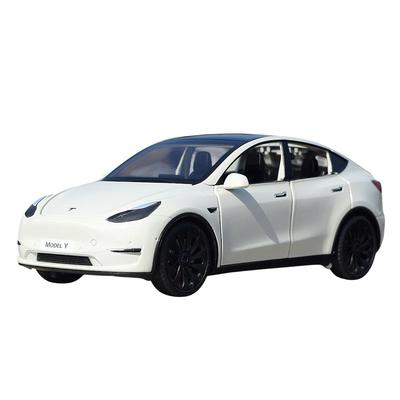 Diecast 1:24 Tesla Model Y Ηλεκτρικό Αυτοκίνητο Σεντάν SUV Κράμα Fullback Μοντέλο Αυτοκινήτου, 1 τεμ., 01_Λευκό