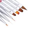 7pcs Nail Art Brush Set Nail Painting UV Gel Polish Extension Carving Liner Flower Drawing Pen