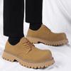 High-End Derby Schuhe mit dicker Sohle Herrenschuhe Retro Erhöhung Schuhe mit großem Kopf modische neue High-End britische lässige Lederschuhe