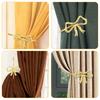 2Pcs Curtain Holdbacks Metal Bow Curtain Holdback Window Decor Finish Wall Hooks for Office Home Bedroom Luxe Drapes Tie Back