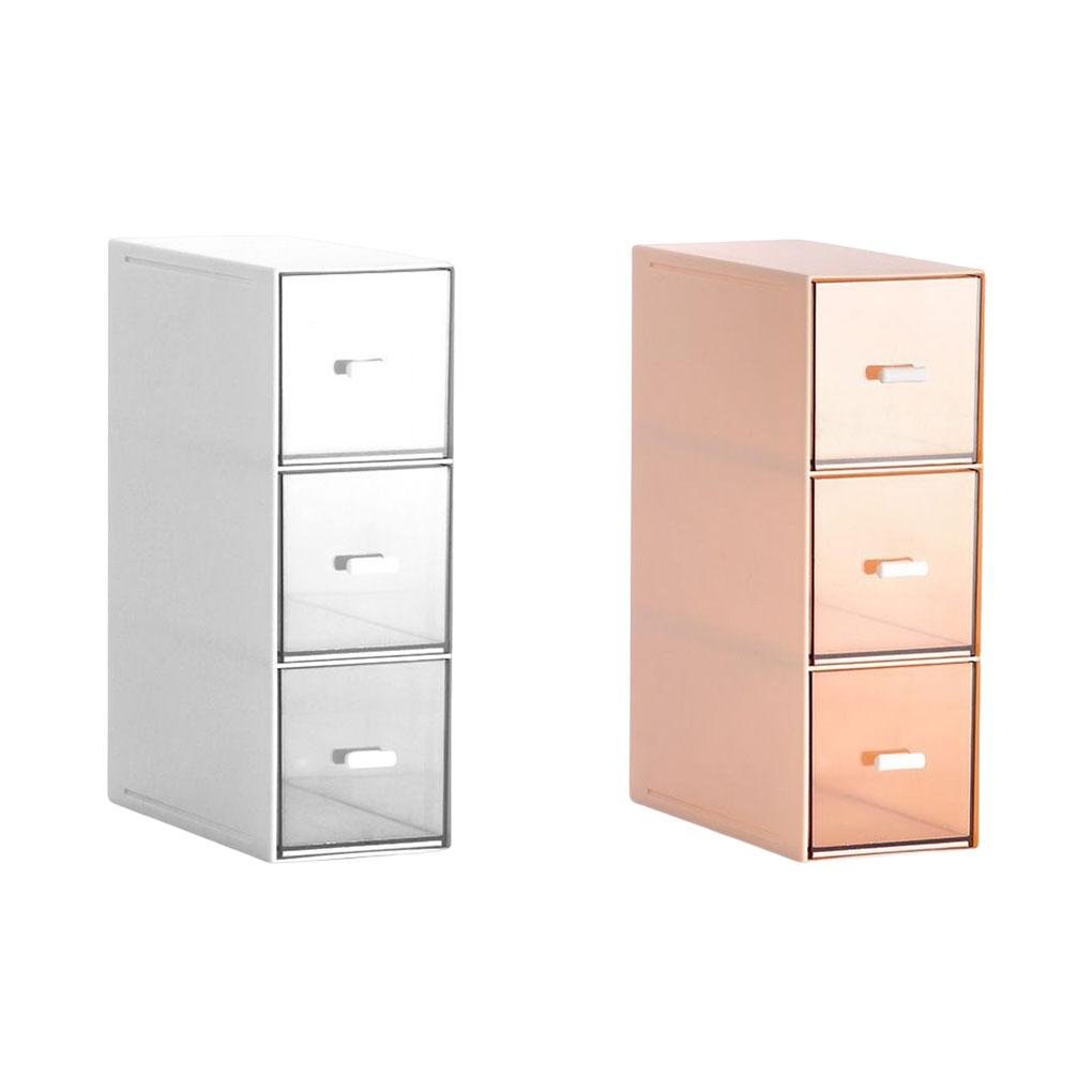 Plastic Cosmetic Makeup Jewelry Storage Box Household Transparent Sundries Case Shelf Drawer Cabinet Organizer