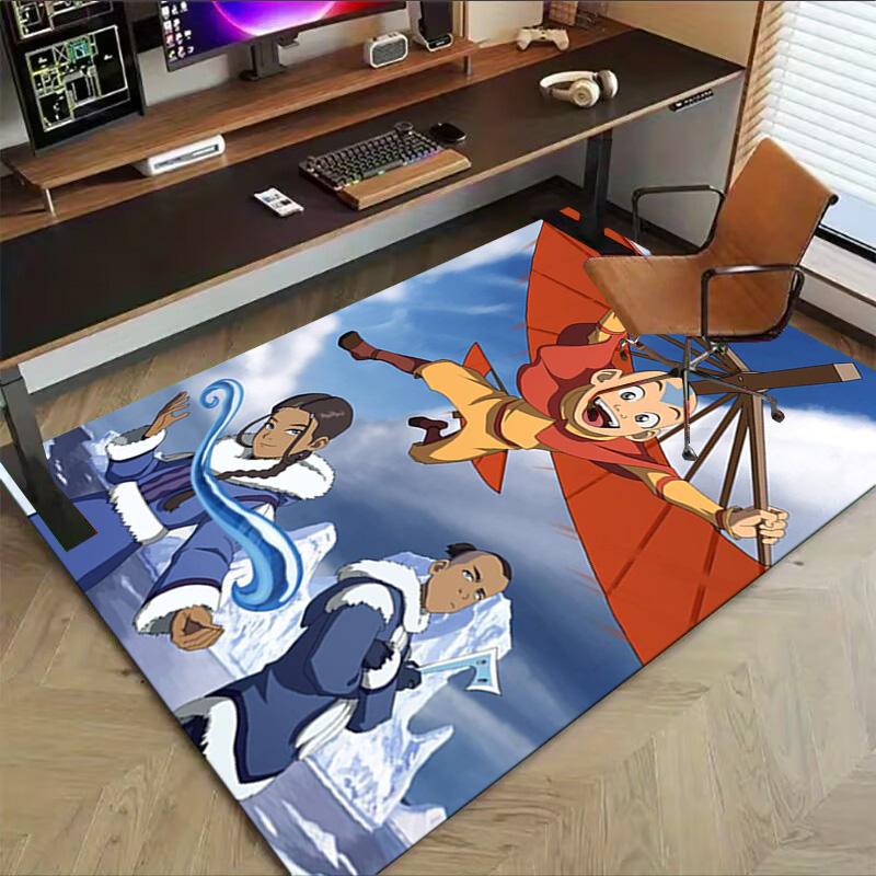 Airbender'S Adventure Carpet For Playroom Bedroom Living Room Sofa Home Decorkids Game Area Rug Nonslip Floor Mat