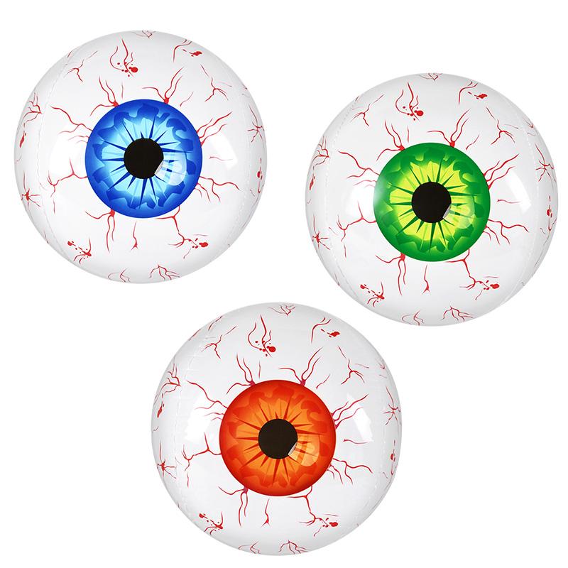 Halloween 1D Inflatable Eyeball Balloons 11 inch Horror Theme Party Indoor Outdoor Garden Lawn Party Decor Bloodshot Eyeballs