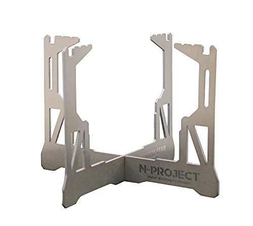 

N-project Titanium Trivet for Alcohol Stoves [TITANIUM GEAR] Titanium Trivet Compatible with Trangia TRB25 and Evernew EBY254 [Made in Japan]