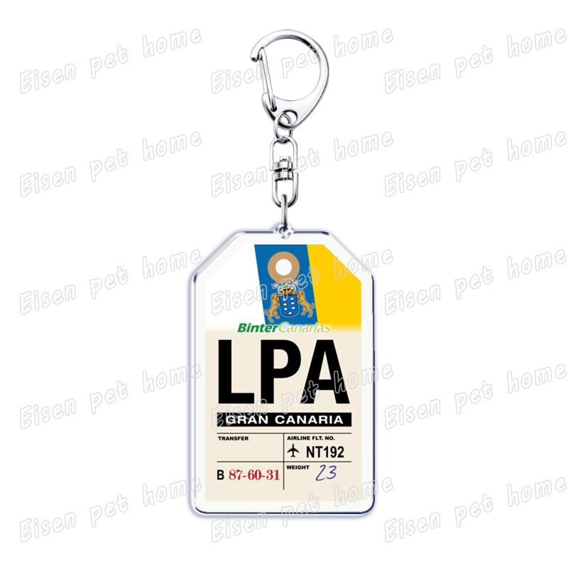 Plane Ticket Koffer Keyrings for Accessories Bag Key Chain Ring Jewelry Fans Gifts Travel Country Label Keychain Llaveros