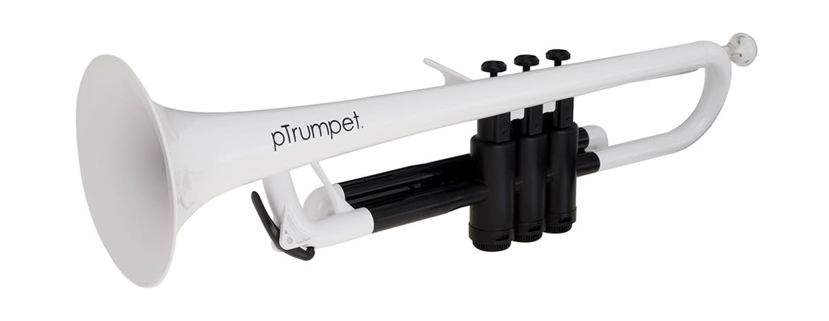 

PTRUMPET1W White Bag pInstruments Plastic Wind Trumpet in Bb [Mouthpiece/Carrying Included] білий