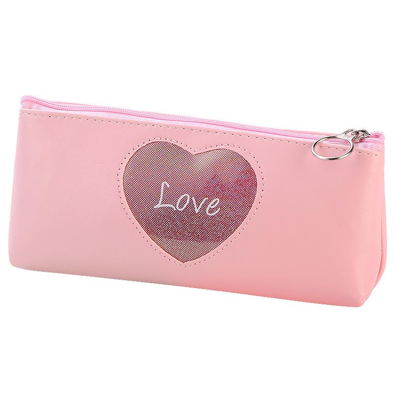1 Pcs Kawaii Pencil Case Laser love Estuches School Pencil Box Pencilcase Pencil Bag School Supplies Stationery