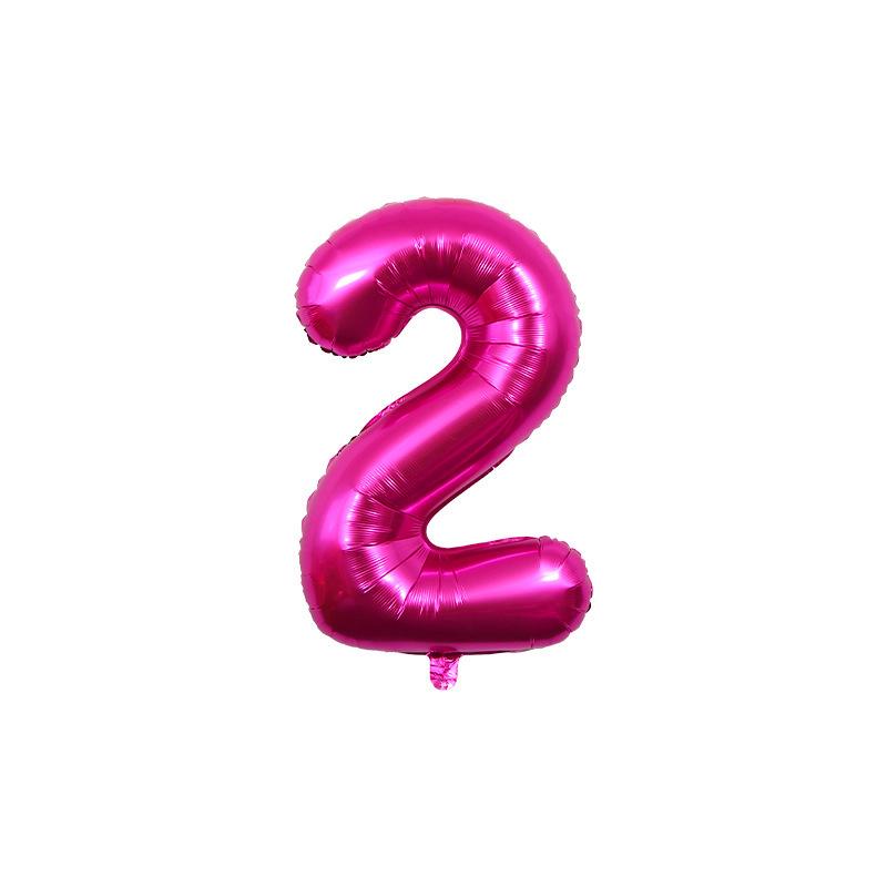 32-Inch Gradient Color Aluminum Foil Number Balloons - US Version