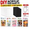 5 Pièces Aimants de Frigo Acryliques Vierge DIY Support Magnétique Fort pour Décorations de Festival Artisanat Fait Main