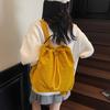 New bundle bag Korean version texture bucket bag women's fashion trendy cool backpack casual texture women's backpack