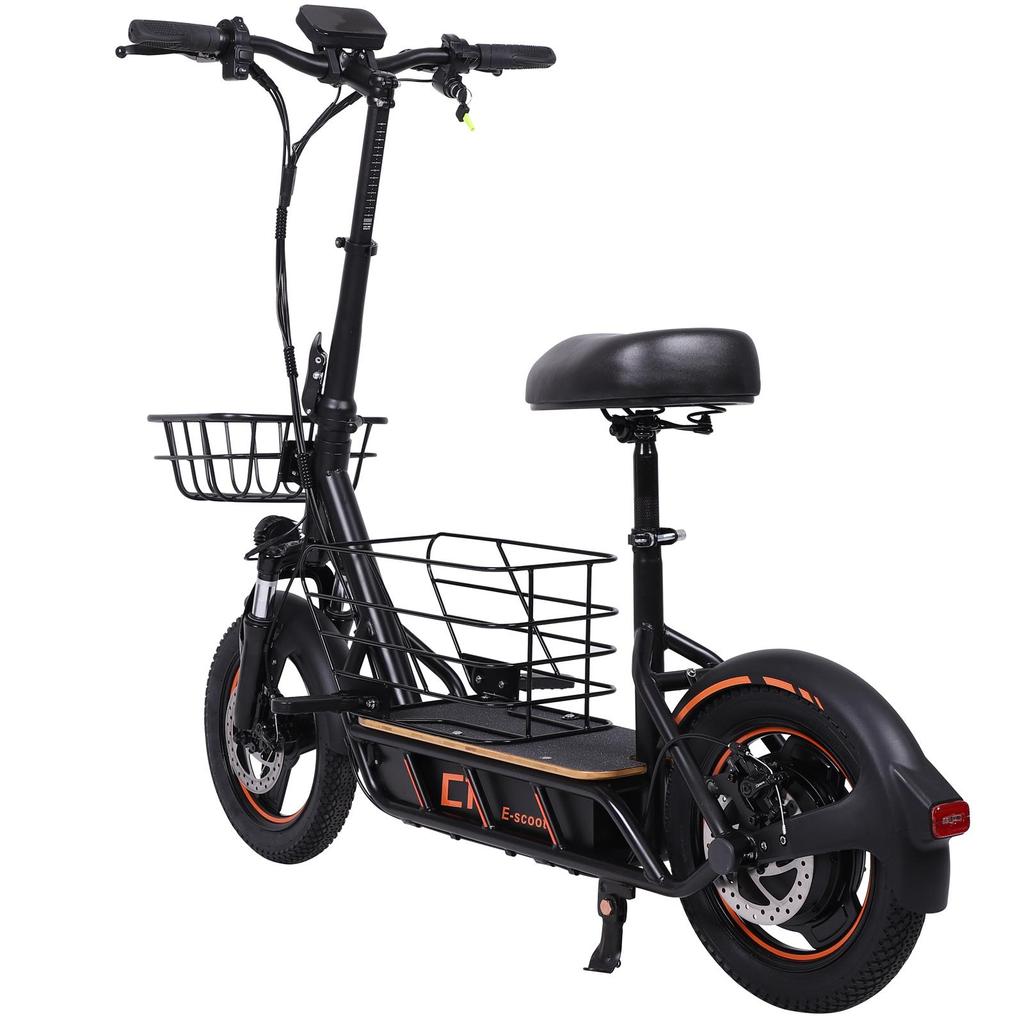 FreeBoy H14 Folding Electric Scooter, 36V 10Ah Battery, Detachable Basket