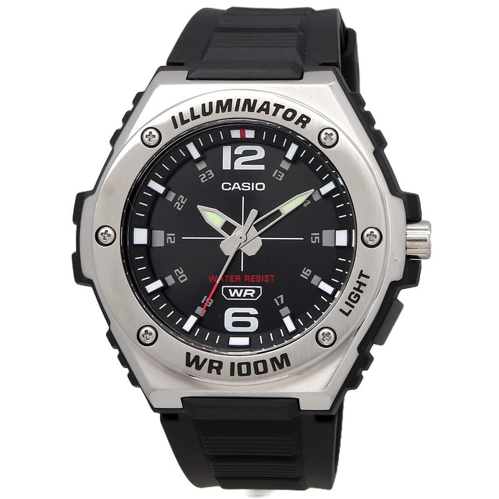 Casio MWA-100H-1AV Men's Standard Analog Quartz Watch with LED Light, Black, International Model [Parallel Import]