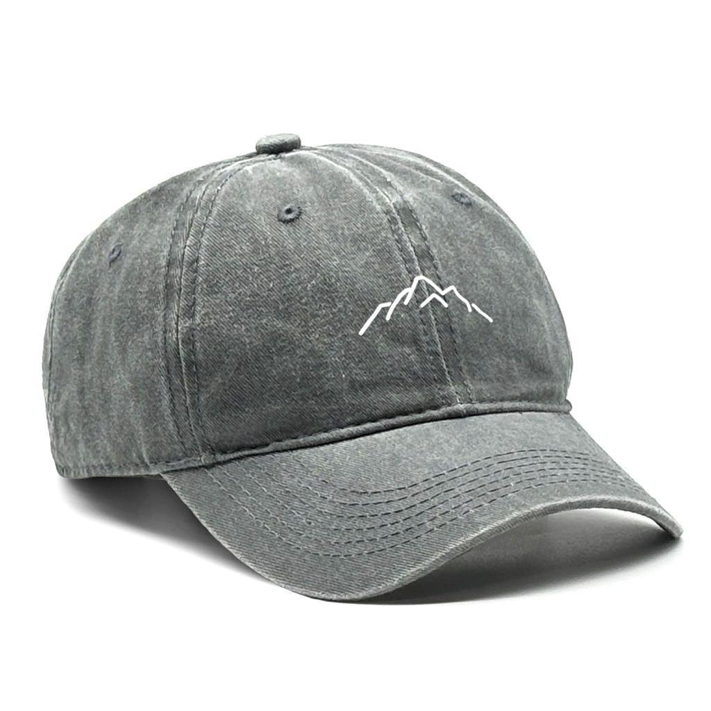 Mountaintop Print Adjustable Baseball Caps Mountain Range Dad Hat Casual Snapback Baseball Cap Ideal Choice For Outdoor