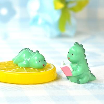 6Pcs Micro Landscape Dinosaur Ornament Resin Crafts Horticultural Landscape Accessories Mini Decorative Ornament