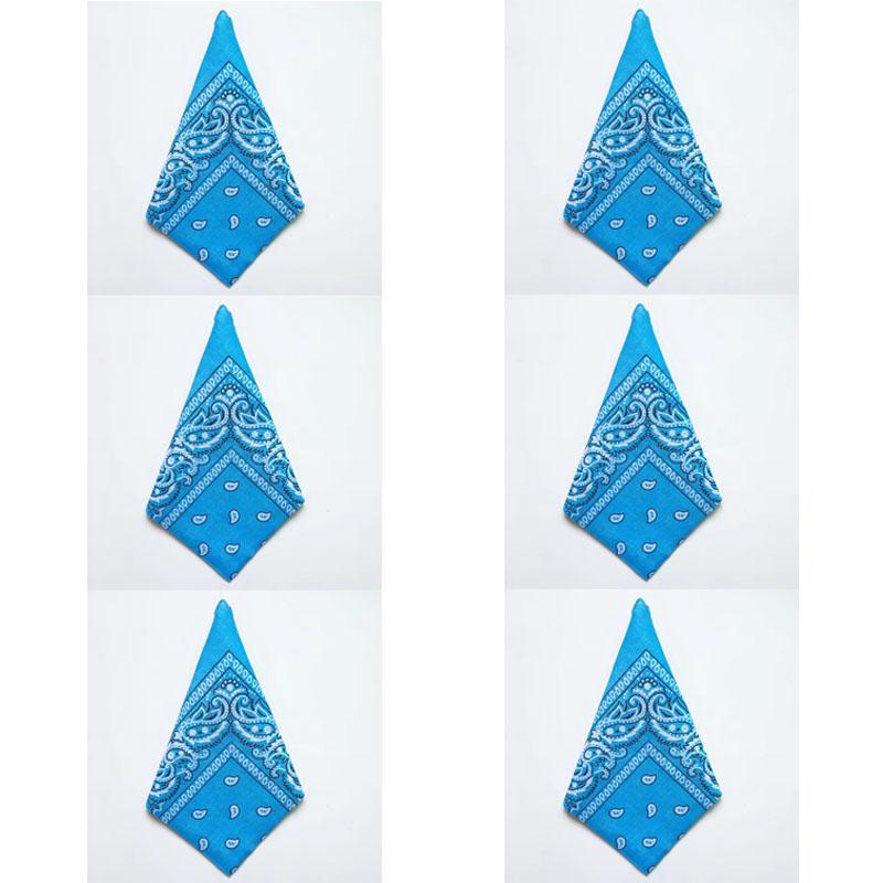 1/4/6pcs Paisley Bandana Printed Square Scarves Wristband Hair Band Neck Scarf Headwear Handkerchief Unisex Fashion Head Square