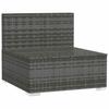 Garden Center Sofa with Cushions Grey Poly Rattan