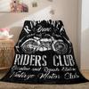 Motorcycle Flannel Throw Blanket Extreme Sport Theme Cozy Bed Blanket Lightweight Warm Blankets for Couch Sofa Office Super Soft