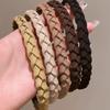 Fabric Braided Hairhoop With AntiSlip Teeth Grip For Face Washing Exercise Strong Hold On Short Hair Styling Hairband