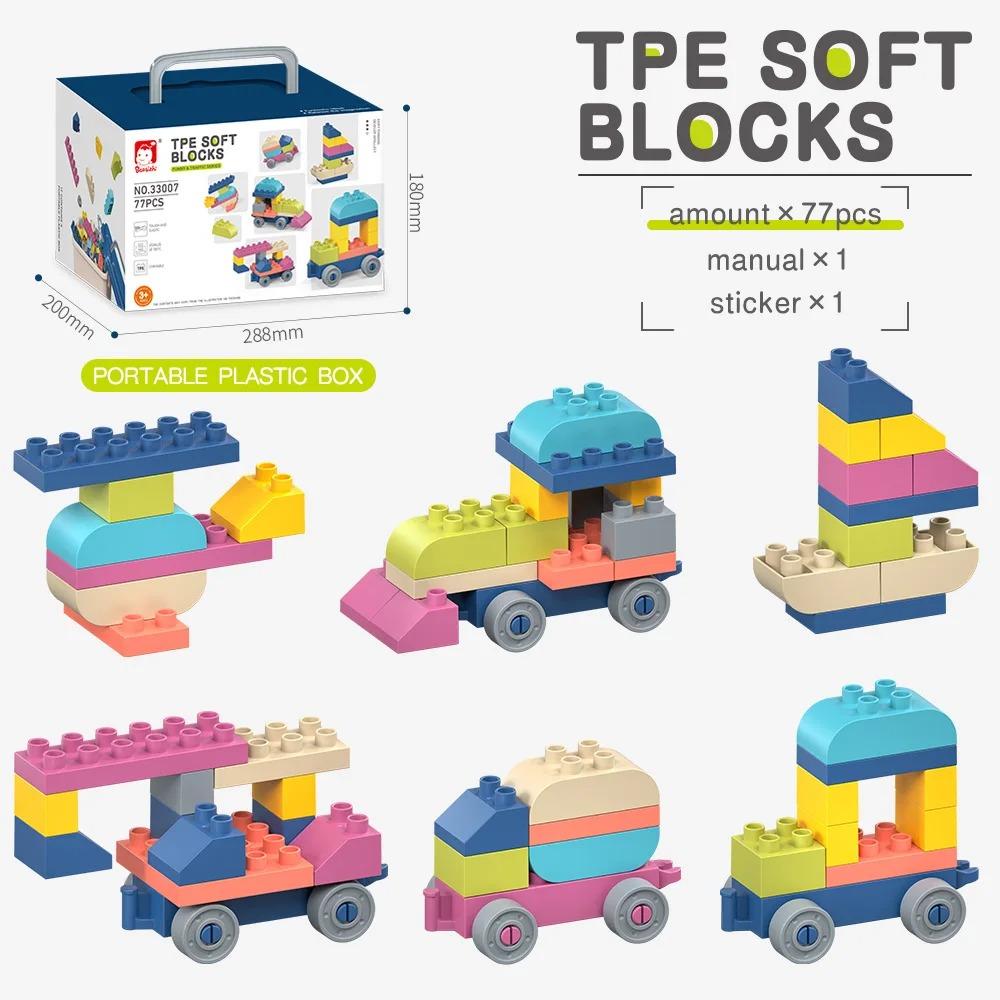 Pädagogisches Plastikbausteinspielzeug Kinderpuzzles Lernspielzeug Umweltfreundliches DIY-Bausteinspielzeug