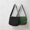 New Simple Canvas Bag Solid Color Single Shoulder Bag Crossbody Bag