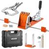 Pocket Hole Jig Kit, 12.7 to 38.1 mm Adjustable, Jig Pocket Hole System with Toolcase, C-Clamp, Step Drill, Hex Wrench, Drill Stop Ring, Square Drive