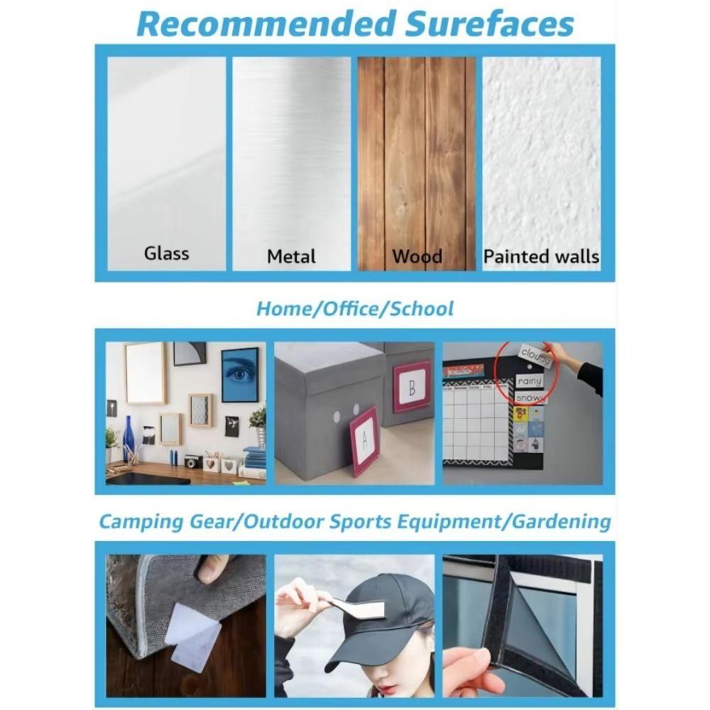 100pairs Nylon Double-Sided Adhesive Tape Self-Adhesive Interlocking Dots  Tool