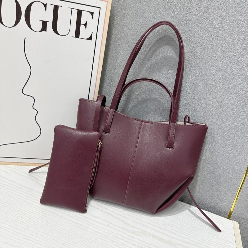 

Новая сумка-тоут, сумка-крыло, портативная, большой вместимости, легкая, роскошная, подмышечная женская сумка, модная, универсальная, на плечо 45*13*25CM бордовый