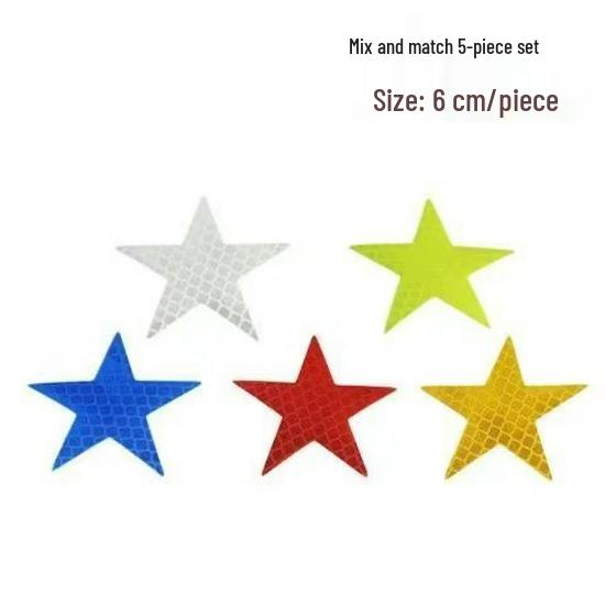 Pentagon Reflective Warning Sticker for Cars & Motorcycles - Creative & Personalized Decoration