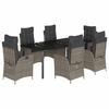 VidaXL 7-Piece Garden Dining Set with Cushions, Patio Table and Chairs, Patio Furniture, Outdoor Furniture, 3213231