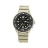 Citizen Q&Q Analog Solar Radio-Controlled Watch Waterproof Date Men's Beige with Urethane Band