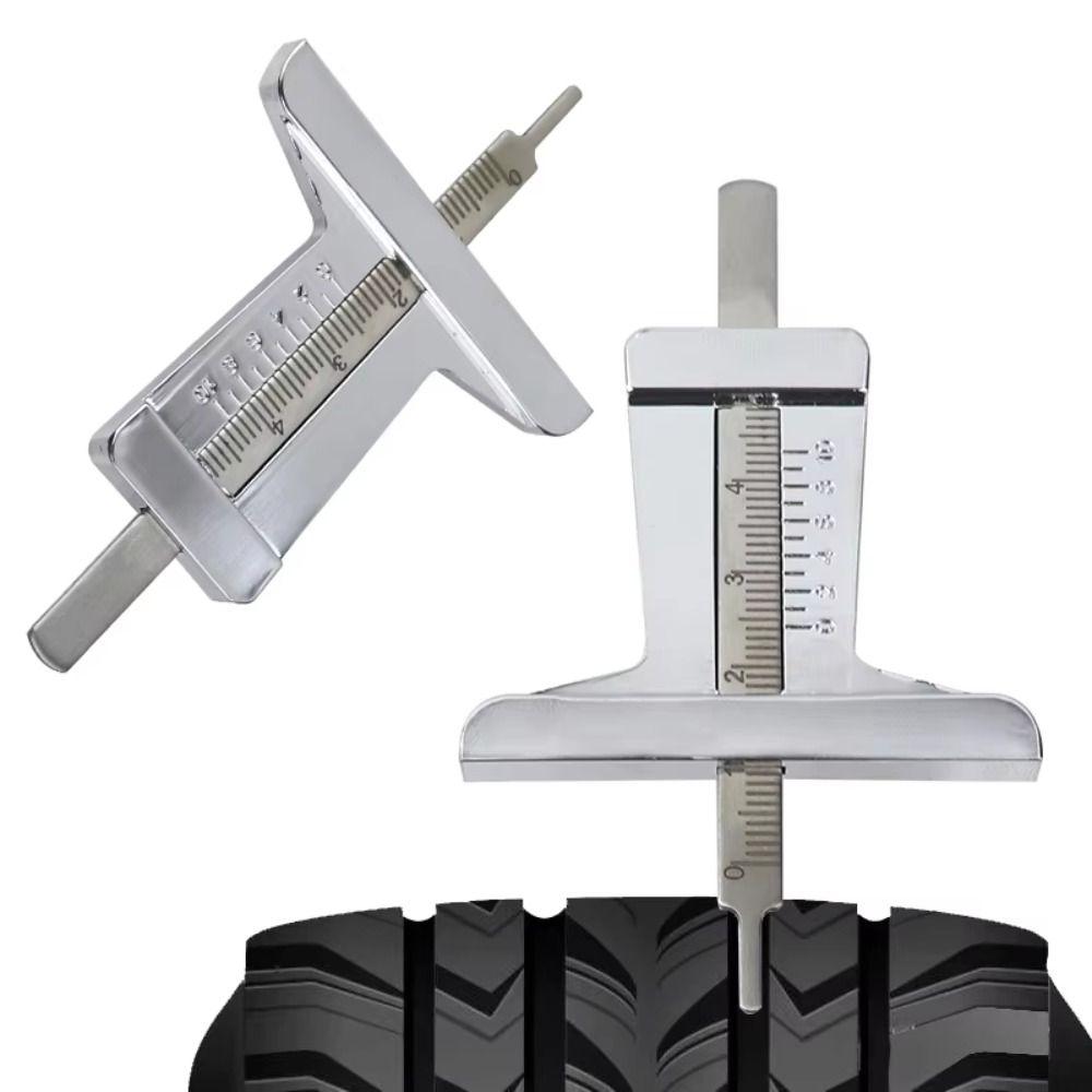 2pcs 50mm Tire Tread Depth Gauge Precision Vernier Caliper Car Tire Pattern Measuring Ruler  Truck