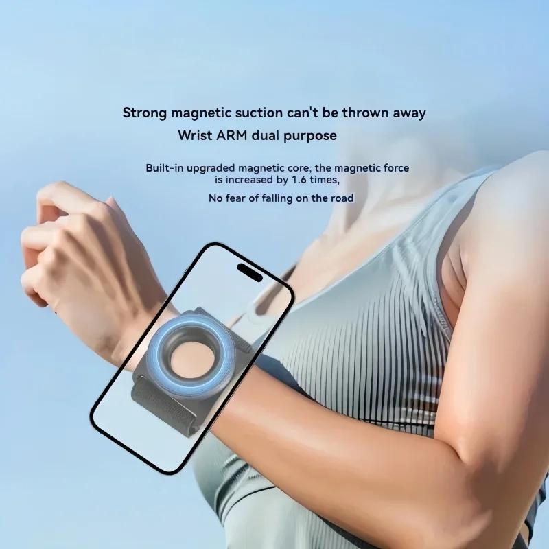 Magnetic Wrist Phone Holder Universal Wrist Mount Stand for Running Outdoor Sports and Live Streaming 6