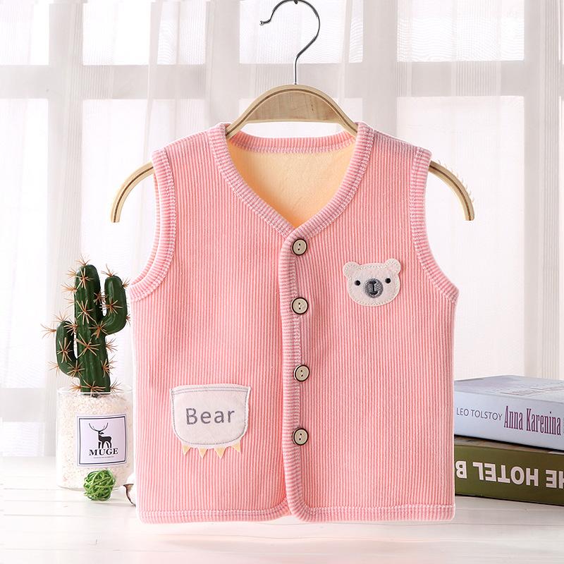 Kinderweste Plus Samt Herbst und Winter Freizeitweste für Mädchen und Jungen
