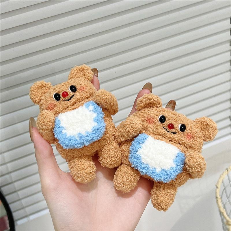 Plush Butter Bear for Apple Bluetooth Headset Case AirPods Pro1 Generation Cute Cartoon 1/1