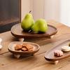 Wooden Display Tray Small Round Rustic Serving Platter Candle Holder Jewelry Tray Farmhouse Modern Home Decor